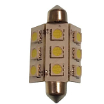 Goldenship GS10530 10-30V 2W Festoon 9 SMD 5050 Холодная светодиодная лампа Серебристый Grey