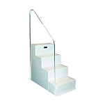 Todd enterprises 100-932336 Лестница с перилами  White / Grey