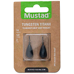 Mustad MTW012-TX-3.5-3 Вольфрам TitanX Teardrop Drop Shot Вести Черный Black 3.5 g 