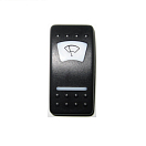 Купить Клавиша выключателя "Стеклоочиститель" TMC 008-039906 из чёрного пластика 7ft.ru в интернет магазине Семь Футов