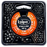 Kolpo 1562003 Mix Mascot WK 140g Ассортимент свинцов Split Shot  Black 0.15-0.30-0.45-0.60-0.80-1-1.5 g