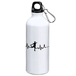 Kruskis MD4049S101S179 Soccer Heartbeat 800ml Алюминиевая бутылка Белая White