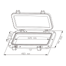Купить Иллюминатор SeaFlo 320Х128 (400Х200) мм OEM: SFPP2-04 в интернет магазине Семь Футов