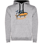 Kruskis SU1067035802C071 Толстовка с капюшоном Ocean Explorer Two-Colour Серый Heather Grey / Black L