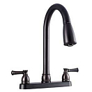 Купить Dura faucet 621-DFPK350LCP DFPK350 Кухонный водопроводный кран с двойным рычагом Chrome Polished 38.1 cm 7ft.ru в интернет магазине Семь Футов