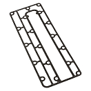 Прокладка выхлопного коллектора Yamaha 75-90 №2, Recmar 68841114A0_RM