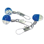 Expert predator 60438 Вертлюжок с застежкой English Connector Серебристый Grey / Clear / Blue S