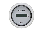 KUS 44483 Цифровой счетчик часов 12–24 В / 52 мм / белый