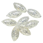 Daiwa PE404006 Овальные силиконовые бусины 15 единицы измерения Белая Silver Glitter 6 x 12 mm 