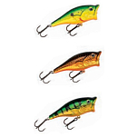 Mikado PWF-SHU-7F-U02 Wobbler Shutoku Поппер 70 Mm 10.9g Зеленый U02