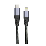 Muvit TGUSC0014 USB тип С Lightning 3A 1.2 M 2.0 К Lightning 3A 1.2 M Черный Grey