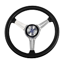 Рулевое колесо LYRA обод черный, спицы серебряные д. 370 мм Volanti Luisi VN137003-01