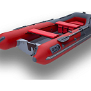 Лодка РИБ (RIB) STEL R-420, графит/красный, накладки на рундук и банки, защита киля, корпус серый СТЕЛ RIBST420_G/R_NZ