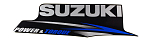 Наклейка капота Suzuki DT9.9A-15A (Suzuki), правая 6144395L00000