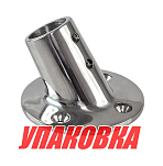 Основание стойки леера (25,4 мм), 60 град, круглое, Marine Rocket (упаковка из 10 шт.) S.M0809-25_MR_pkg_10