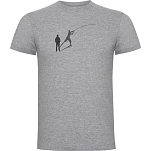 Kruskis CA65500358S261 Футболка с коротким рукавом Shadow Fish Серый Heather Grey L
