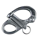Plastimo 29897 Карабин с фиксированной проушиной Серый Stainless Steel 70 mm 
