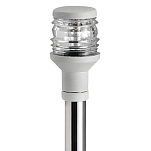 Мачта откидная Compact 12В 5Вт 600мм из нержавеющей стали со стояночным огнём 360° из белого пластика для судов до 20м, Osculati 11.127.04