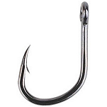 Mikado HS10042-2/0-BN Cat Territory Forged Force Крючки С Одним Глазком Серебристый Black Nickel 2/0 