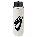 Nike iw7934-018-one Бутылка SS Recharge Straw Futura 24oz Light Bone / Black / Black 25x10x10