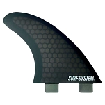 Surf system ssfgtsm киль Fiberglass thruster fcs m Smoke 30x40x15