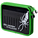 Купить Kali kunnan 12812 Двойная сумка для ловли кальмаров Черный Black / Green 7ft.ru в интернет магазине Семь Футов
