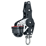 Harken 2658 Cabo Fiddle 40 mm With Cam Cleat And Becket Черный Black / Silver