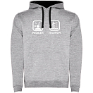 Купить Kruskis SU1067035802K094 Толстовка с капюшоном Problem Solution Fish Two-Colour Серый Heather Grey / Black L 7ft.ru в интернет магазине Семь Футов