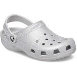Crocs 206993-0ic-j5 Деревянные башмаки Classic Glitter Clog K Silver Glitter 35x25x15 EU 37
