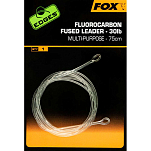 Fox international CAC719 Fluorocarbon Fused Leader Multi-Purpose 75 Cm Белая Transparent 30 Lbs 