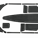 Комплект палубного покрытия для Феникс 600HT, тик черный, с обкладкой, Marine Rocket teak_600ht_black_2