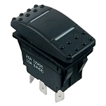 Euromarine 002864 Mom-Off-Mom Водонепроницаемый с подсветкой 4 Контакты Рокер выключатель Black 21 x 36 mm