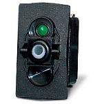 Pros 10418202 Button On-Off-On Черный  Green (12V DC) Double Pole 