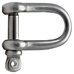 Talamex 08556108 D-образная короткая 10 единицы измерения Серый Silver 8 mm 