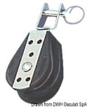 Одношкивный блок на шарикоподшипниках из делрина с поворотным креплением и вилкой Viadana 28 мм 150 - 600 кг 8 мм, Osculati 55.027.08