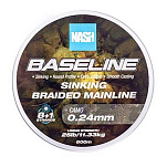 Nash T6002-UNIT Плетёная леска Baseline Sinking 600 m  Camo 0.280 mm