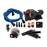 Комплект для мытья палубы Johnson Pump Aqua Jet Wash Down Pump Kit 5,2 6260616 12В 20 л/мин 7,6м с гибким шлангом