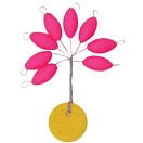 Купить Flashmer PDFO7P Овальные плавающие бусины Розовый Fluo Pink 7 x 15 mm  7ft.ru в интернет магазине Семь Футов