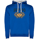 Купить Kruskis SU1067030501C066 Толстовка с капюшоном Seafood Crab Two-Colour Голубой Royal Blue / White L 7ft.ru в интернет магазине Семь Футов