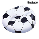 Bestway 75010 Football Chair Воздушный стул  White / Black +6 Years