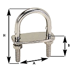 Wichard a56101 U-образный болт нержавеющая сталь Silver 14x10x10 10 mm