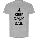Купить Kruskis CA66900458S090 Футболка с коротким рукавом Keep Calm And Sail ECO Серый Heather Grey XL 7ft.ru в интернет магазине Семь Футов
