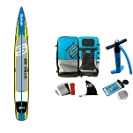 Safe waterman hr100.028 Надувной комплект для падлбординга GTSX 22 4P17´0´´ Light Blue / Yellow 90x55x23 518.2 cm