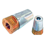 Super marine SAELAEC3250 Полный анод с гайкой Золотистый Grey / Bronze 22-25 mm