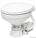 Электрический туалет 24В 365x490x385мм c большой чашей из белого фарфора и сиденьем из белого пластика, Osculati 50.206.24