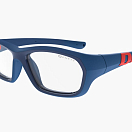 Спортивные очки с диоптриями Demetz Softness R / Matte Navy / Red Colorless Cat.0, softness556353