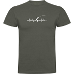 Kruskis CA65500438S175 Футболка с коротким рукавом Fishing Heartbeat Зеленый Dark Army Green XL