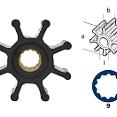 Крыльчатка для Volvo Penta серии D4, KA(M)D 32/42/44, KA(M)D 300, T(A)MD 30/31/40/41 и Nanni Diesel