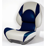 Кресло судовое мягкое откидное Attwood Standard Centric II 98970BL-2 с обивкой 585 x 533 x 483 мм без стойки серый/синий