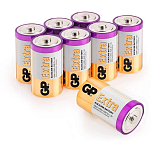 Gp batteries GD127 Д-Лр20 Щелочная батарея 8 единицы Золотистый Multicolor